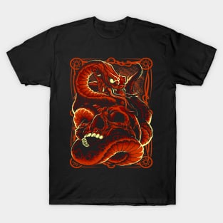 Skull with Snake 02 T-Shirt